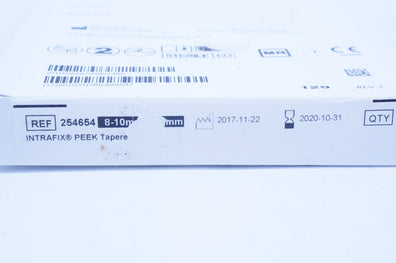 DePuy 254654 Mitek Intrafix Peek Tapered Screw 8-10mm x 30mm (x)